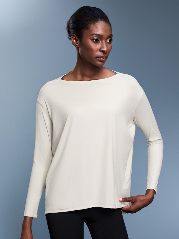 Flexvibe Women’s Yoga Running Casual Top - Naked Feel Quick Dry Loose Long Sleeve