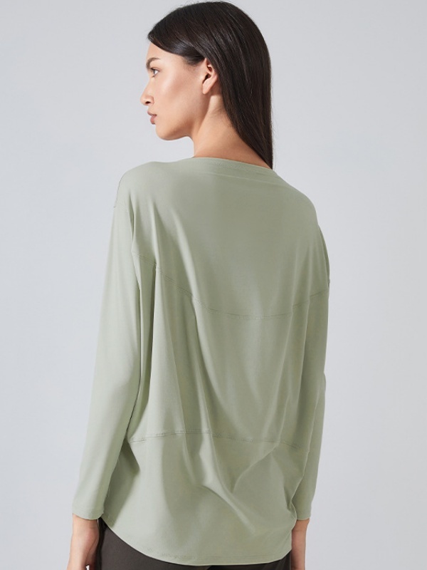 Flexvibe Women’s Yoga Running Casual Top - Naked Feel Quick Dry Loose Long Sleeve