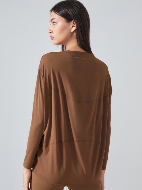 Flexvibe Women’s Yoga Running Casual Top - Naked Feel Quick Dry Loose Long Sleeve
