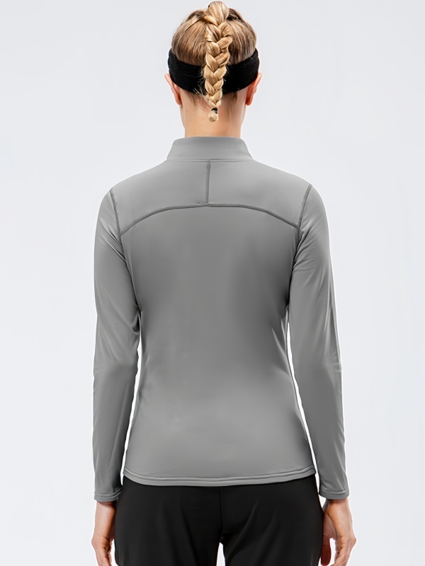 Flexvibe Fleece-Lined Long-Sleeve Sports Top for Autumn and Winter
