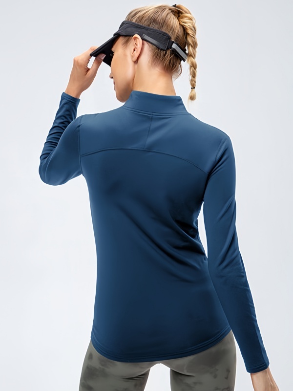 Flexvibe Fleece-Lined Long-Sleeve Sports Top for Autumn and Winter