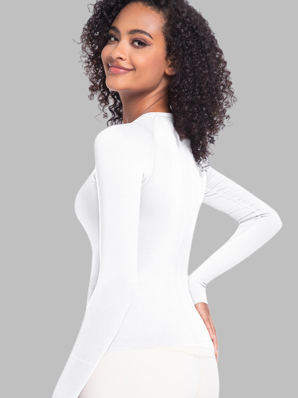 Flexvibe Seamless One-Piece Sports Top - Quick-Drying Slim-Fit Figure-Flattering Long Sleeve