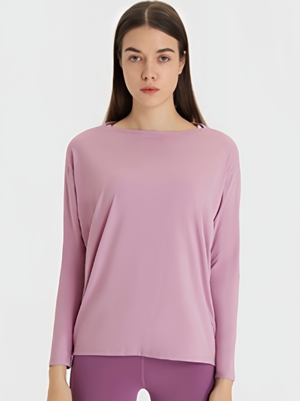 Flexvibe Women’s Yoga Running Casual Top - Naked Feel Quick Dry Loose Long Sleeve
