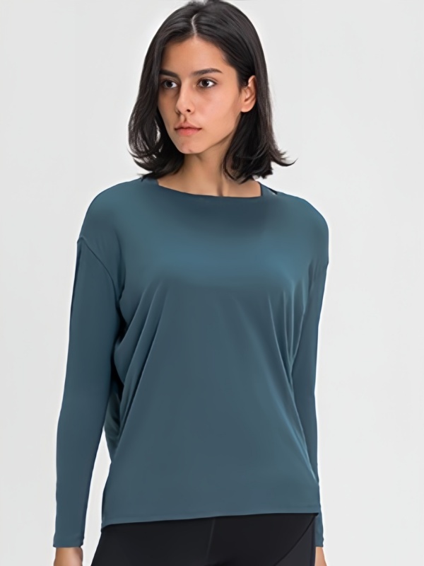 Flexvibe Women’s Yoga Running Casual Top - Naked Feel Quick Dry Loose Long Sleeve