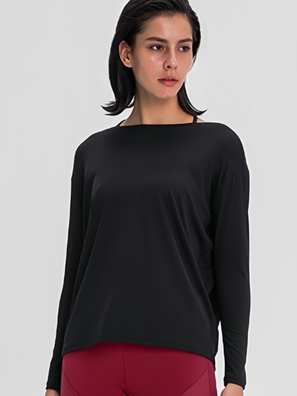 Flexvibe Women’s Yoga Running Casual Top - Naked Feel Quick Dry Loose Long Sleeve