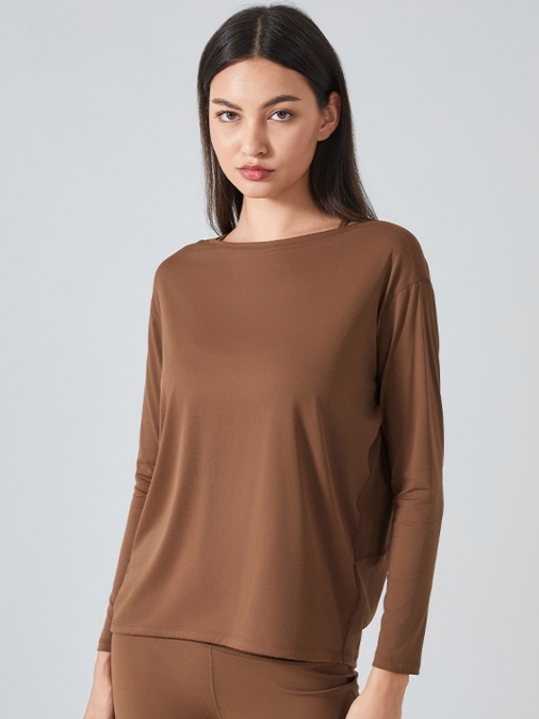 Flexvibe Women’s Yoga Running Casual Top - Naked Feel Quick Dry Loose Long Sleeve