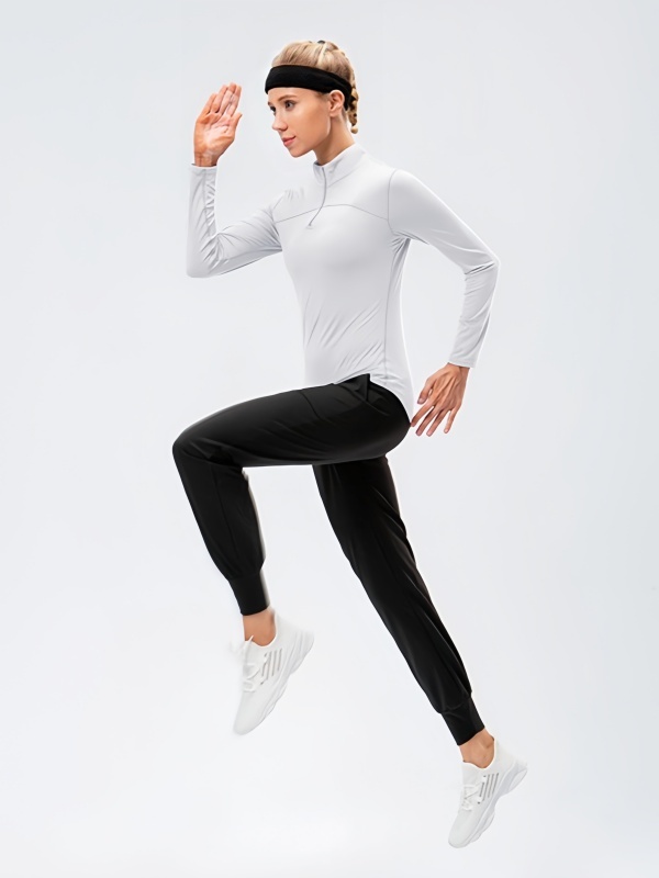 Flexvibe Fleece-Lined Long-Sleeve Sports Top for Autumn and Winter