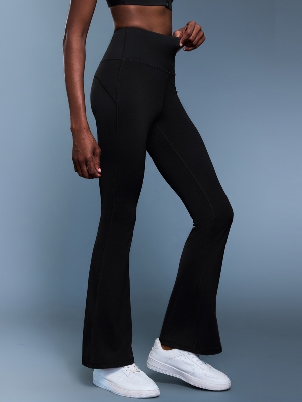 Slim-Fit High-Waisted Slightly Flared Yoga Pants
