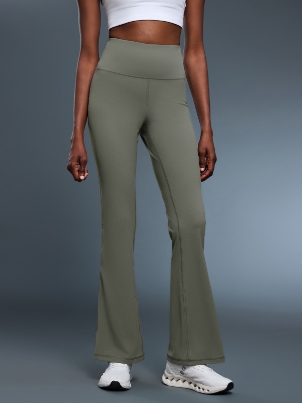 Slim-Fit High-Waisted Slightly Flared Yoga Pants