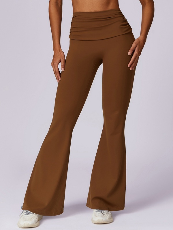 Flexvibe High Waisted Butt Lifting Wide Leg Yoga Pants - Naked Feel Quick Dry Tummy Control