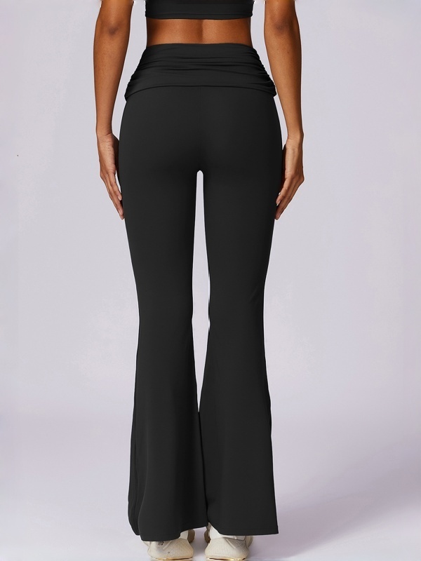 Flexvibe High Waisted Butt Lifting Wide Leg Yoga Pants - Naked Feel Quick Dry Tummy Control