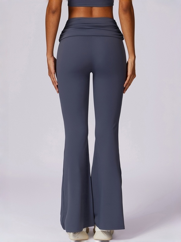 Flexvibe High Waisted Butt Lifting Wide Leg Yoga Pants - Naked Feel Quick Dry Tummy Control