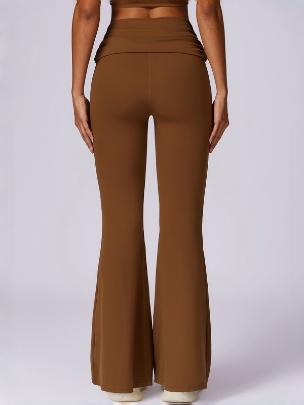 Flexvibe High Waisted Butt Lifting Wide Leg Yoga Pants - Naked Feel Quick Dry Tummy Control