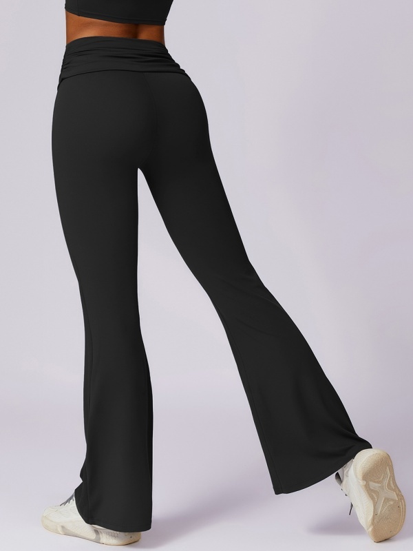 Flexvibe High Waisted Butt Lifting Wide Leg Yoga Pants - Naked Feel Quick Dry Tummy Control