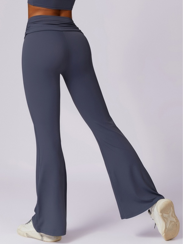 Flexvibe High Waisted Butt Lifting Wide Leg Yoga Pants - Naked Feel Quick Dry Tummy Control