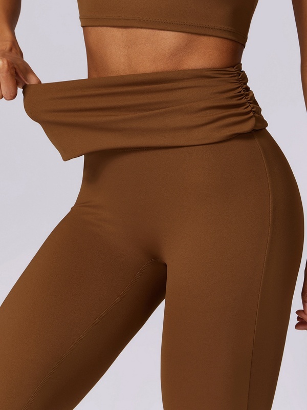 Flexvibe High Waisted Butt Lifting Wide Leg Yoga Pants - Naked Feel Quick Dry Tummy Control