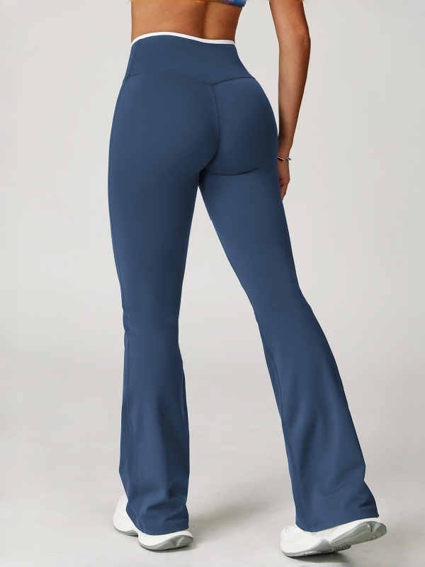 Crisscross High-Waisted Wide-Leg Flared Yoga Pants