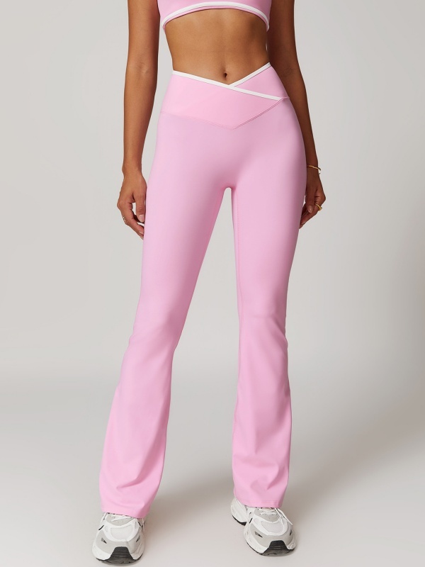 Crisscross High-Waisted Wide-Leg Flared Yoga Pants