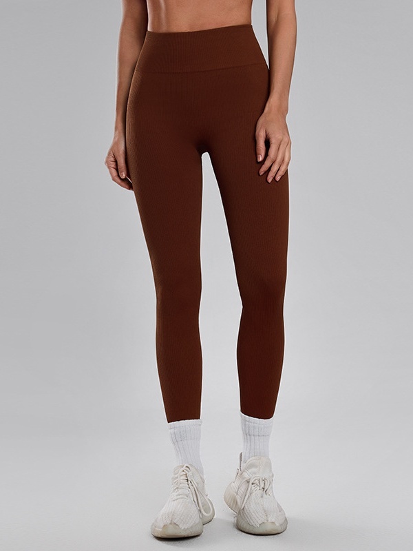 High-Waisted Tummy-Control Peach Hip Yoga Pants