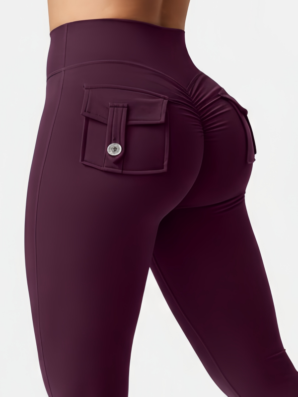 Cargo-style Fitness Yoga Flare Pants
