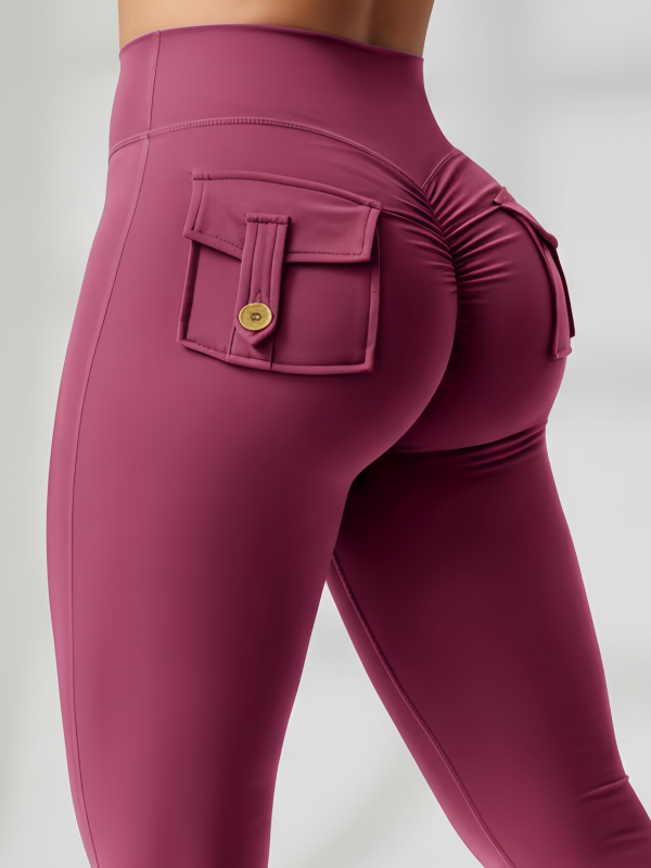 Cargo-style Fitness Yoga Flare Pants