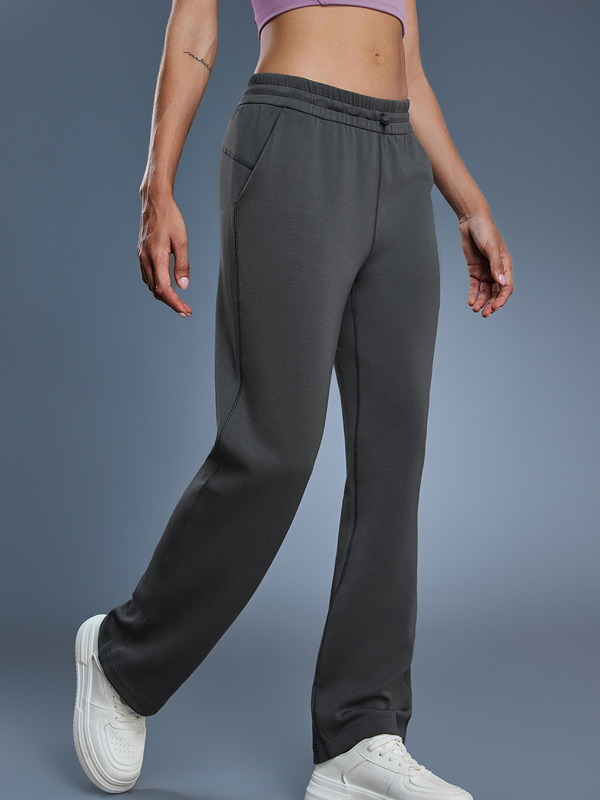 High-Waisted Wide-Leg Sweatpants for Autumn and Winter