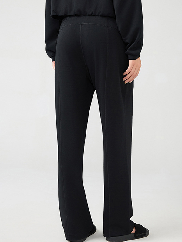 High-Waisted Wide-Leg Sweatpants for Autumn and Winter