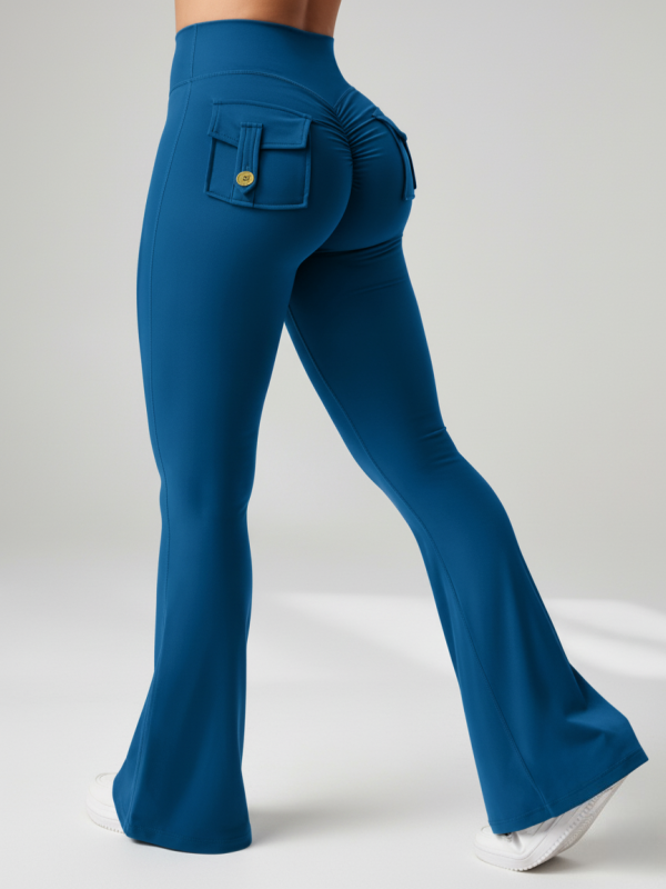 Cargo-style Fitness Yoga Flare Pants