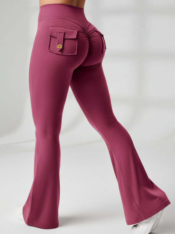 Cargo-style Fitness Yoga Flare Pants