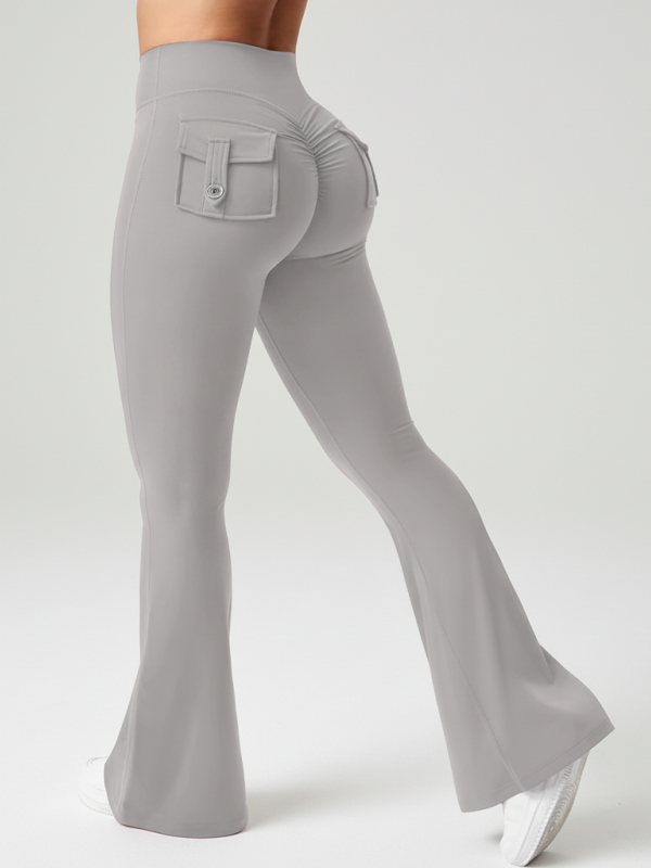 Cargo-style Fitness Yoga Flare Pants