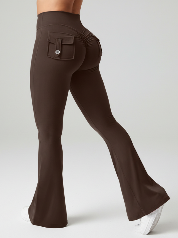 Cargo-style Fitness Yoga Flare Pants
