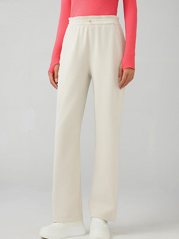 High-Waisted Wide-Leg Sweatpants for Autumn and Winter