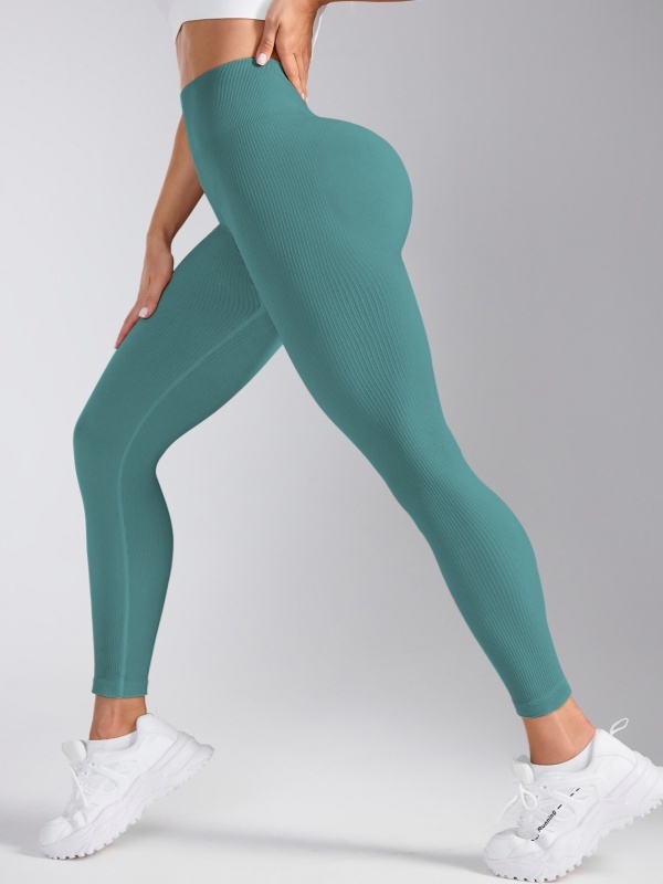 High-Waisted Tummy-Control Peach Hip Yoga Pants