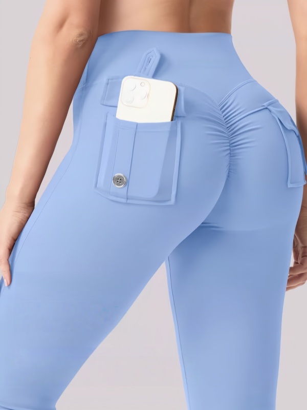 Cargo-style Fitness Yoga Flare Pants