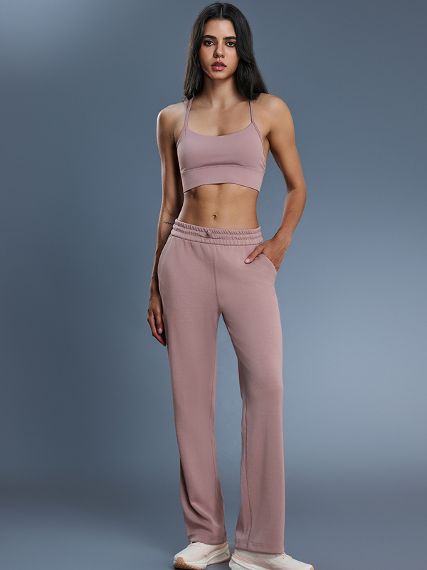 High-Waisted Wide-Leg Sweatpants for Autumn and Winter