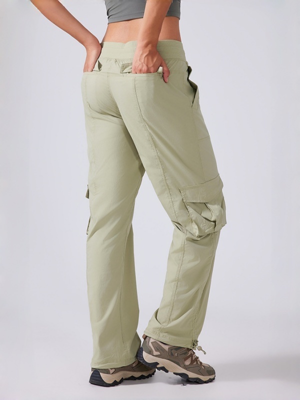 High-waisted straight-leg cargo pants