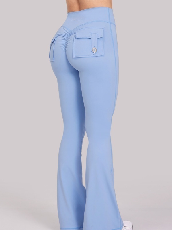 Cargo-style Fitness Yoga Flare Pants