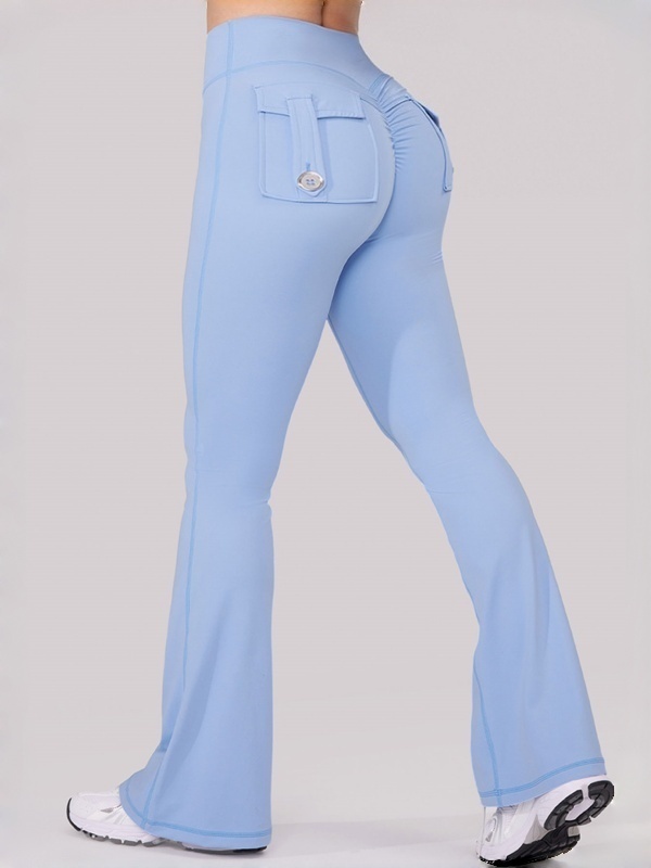 Cargo-style Fitness Yoga Flare Pants