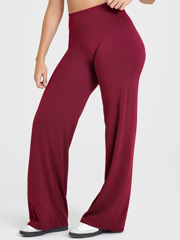 Flexvibe Flattering High Elastic Yoga Leggings - Straight Leg Butt Lifting 4-Way Stretch Activewear