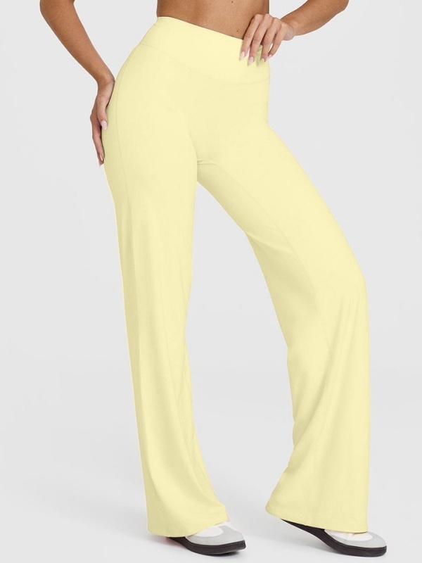 Flexvibe Flattering High Elastic Yoga Leggings - Straight Leg Butt Lifting 4-Way Stretch Activewear