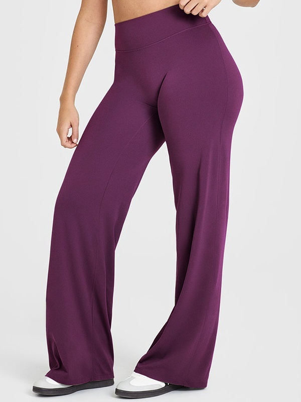 Flexvibe Flattering High Elastic Yoga Leggings - Straight Leg Butt Lifting 4-Way Stretch Activewear