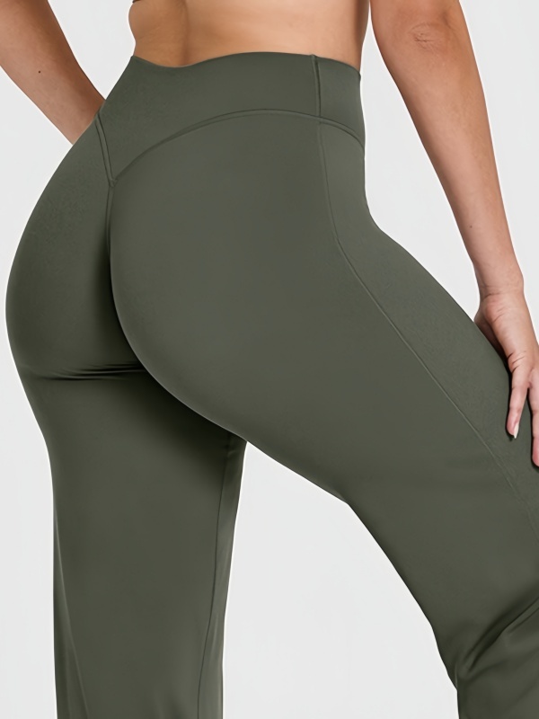 High-waisted straight-leg yoga leggings