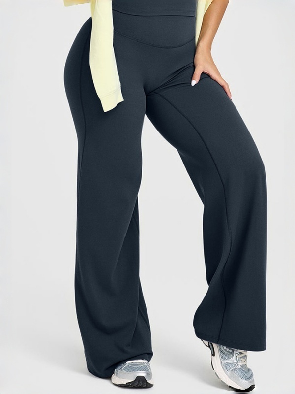Flexvibe Flattering High Elastic Yoga Leggings - Straight Leg Butt Lifting 4-Way Stretch Activewear