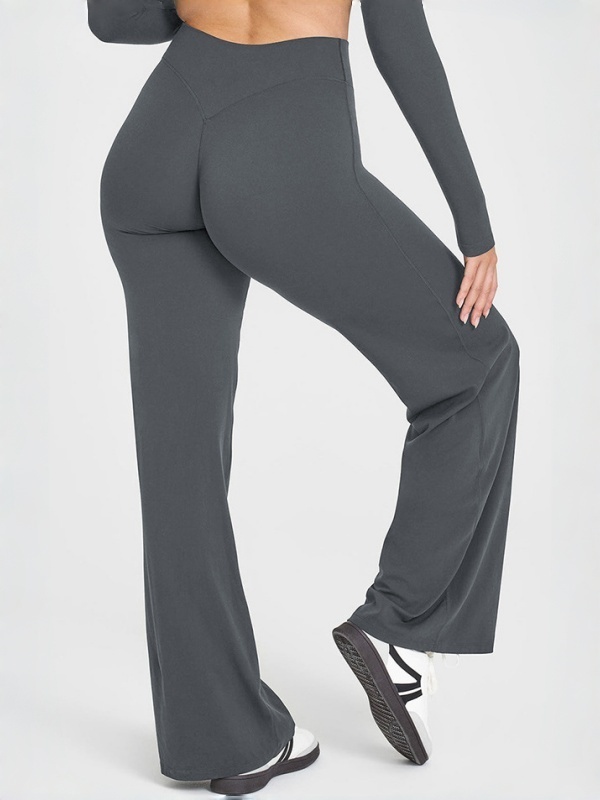 Flexvibe Flattering High Elastic Yoga Leggings - Straight Leg Butt Lifting 4-Way Stretch Activewear