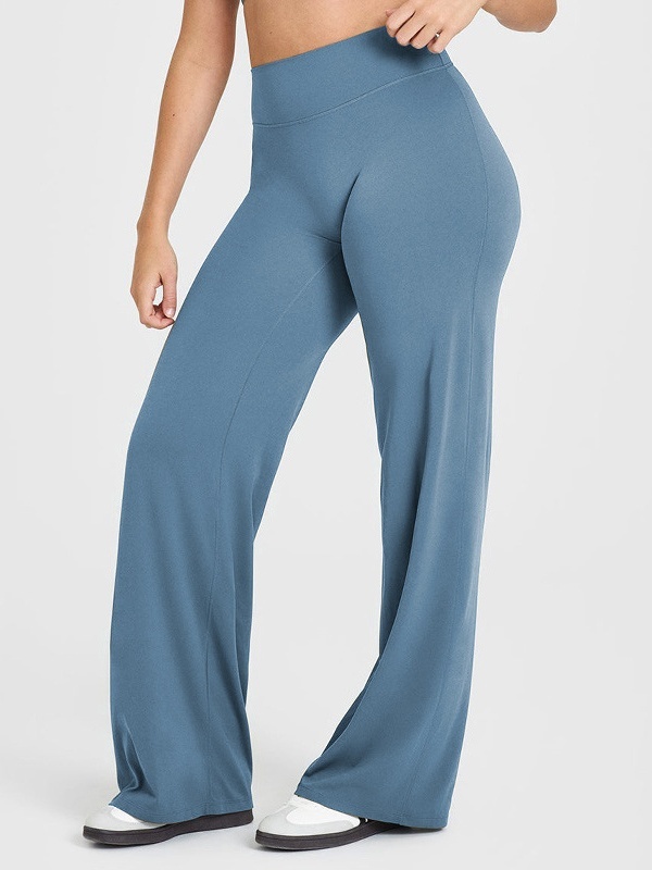 High-waisted straight-leg yoga leggings