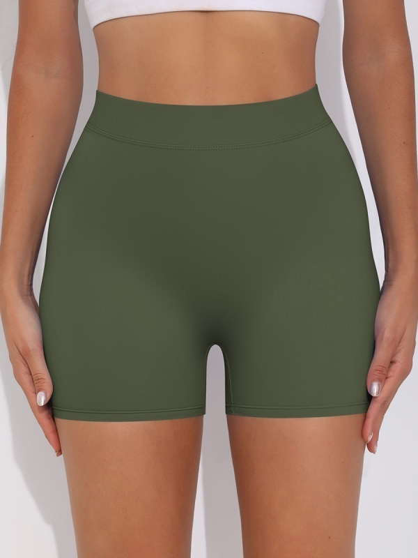 Brushed V-Waist Ruched Yoga Shorts