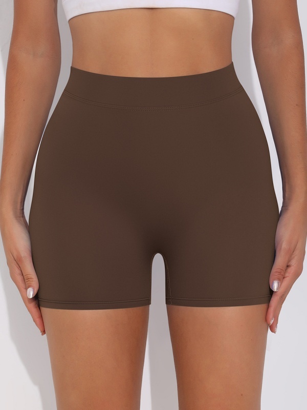 Brushed V-Waist Ruched Yoga Shorts