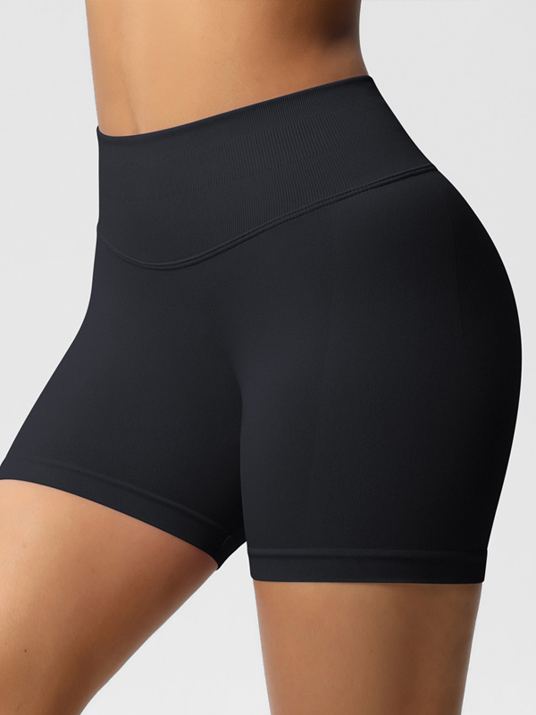 Flexvibe High-Waisted Seamless 3-Panel Shorts - 3-Inch Butt Lifting Quick-Dry Gym Wear
