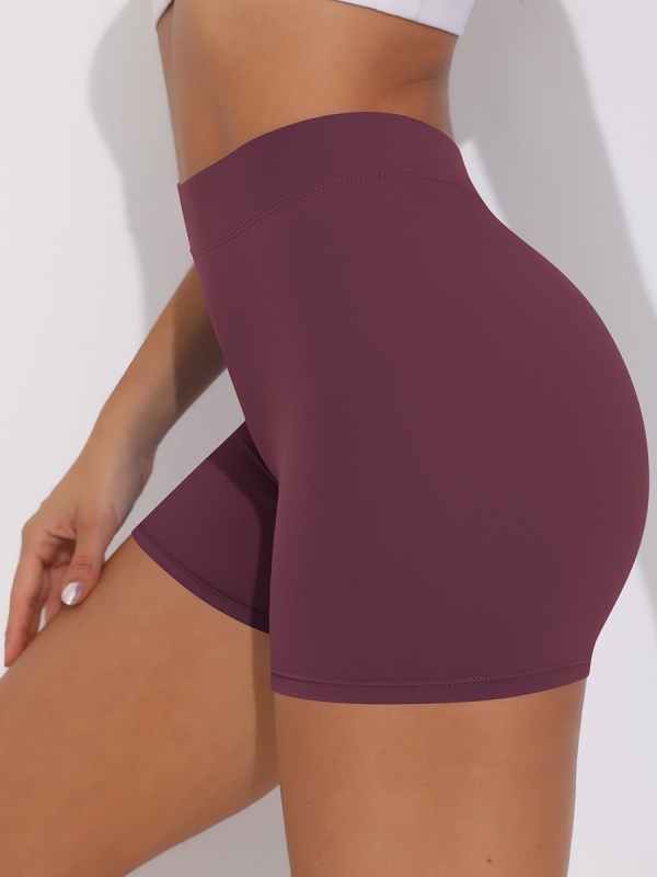 Brushed V-Waist Ruched Yoga Shorts