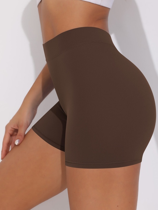 Brushed V-Waist Ruched Yoga Shorts